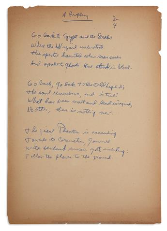 POEMS PREPARED FOR A READING, CIRCA 1948 ALLEN GINSBERG. Group of 11 Autograph Manuscripts, unsigned, includi...